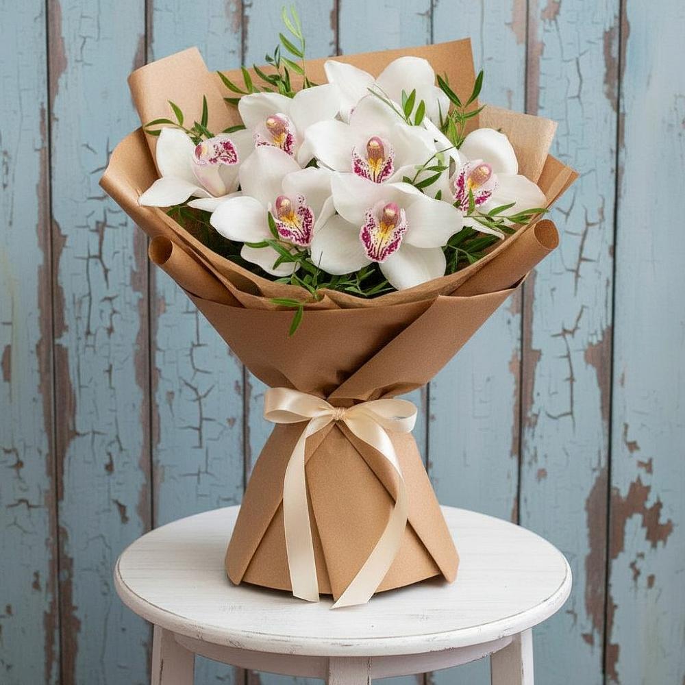 Букет цветов из: Орхидеи и Розы в Онеге