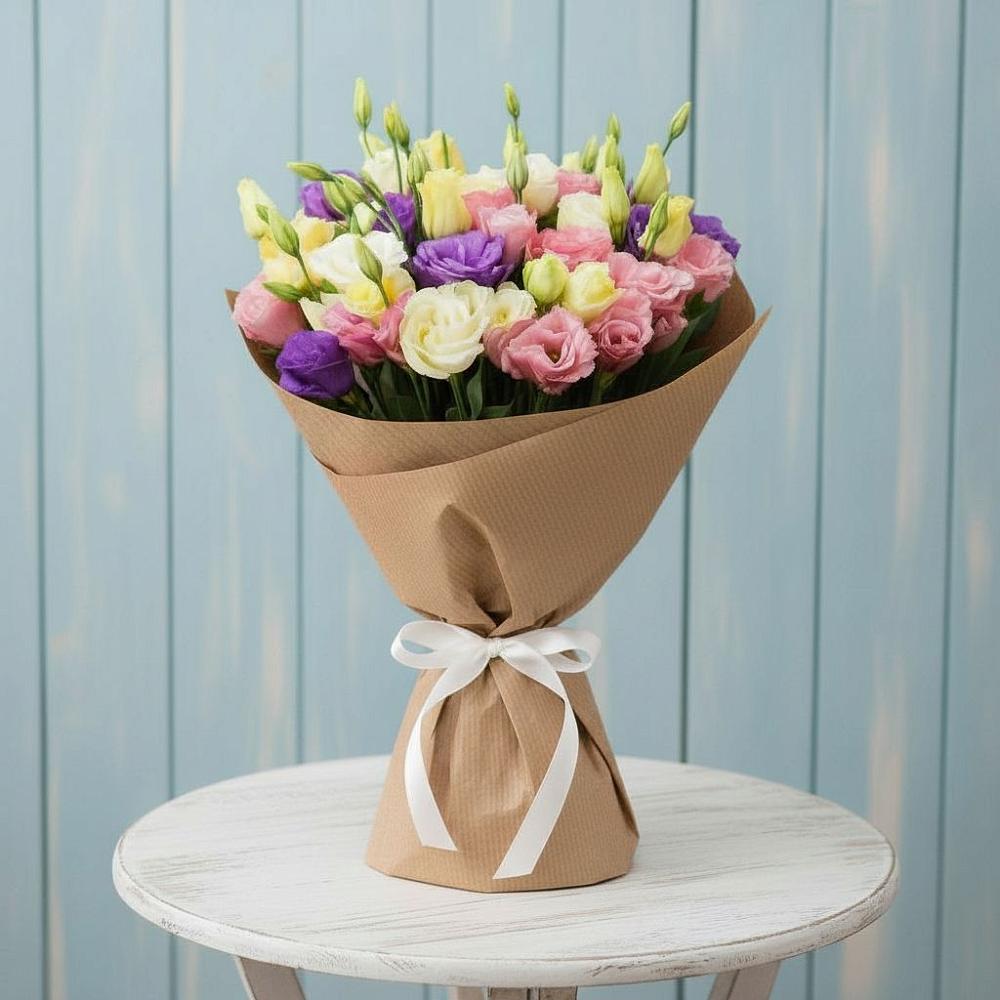 Букет цветов из: Лизиантусы в Онеге