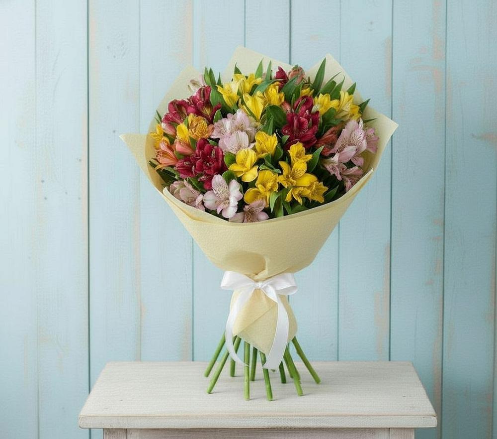 Букет цветов из: Альстромерии в Онеге