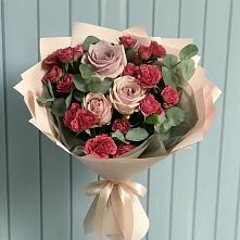 Букет цветов из:  Гвоздики и Розы #REPLACE_PRED# Онеге