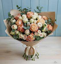 Букет цветов из:  Альстромерии и Розы #REPLACE_PRED# Онеге