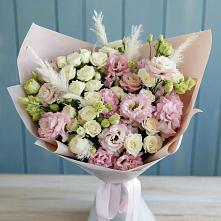 Букет цветов из:  Альстромерии и Розы #REPLACE_PRED# Онеге