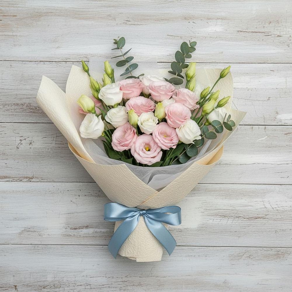 Букет цветов из: Лизиантусы в Онеге